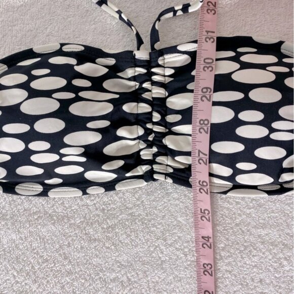 5/$25 Women’s Black and White Polka Dot Bikini Top L - Picture 5 of 7